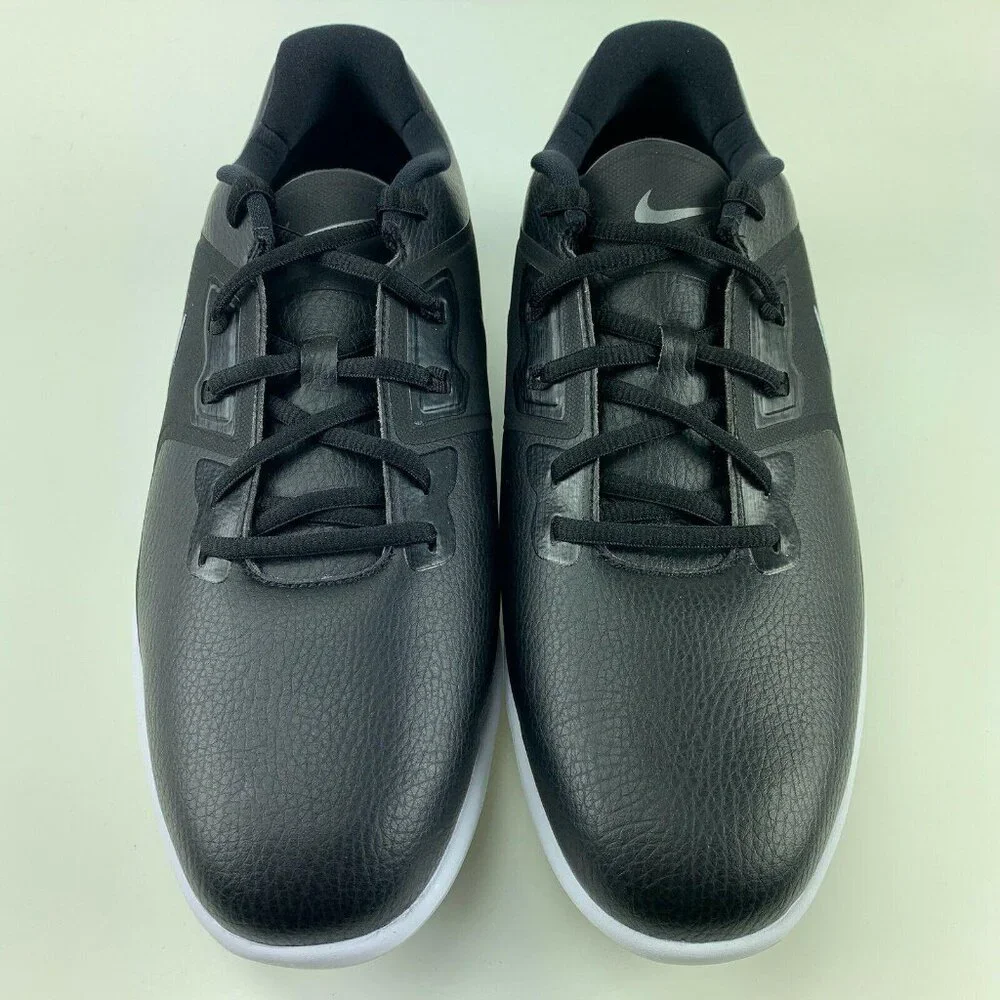 Nike Golf Shoes Wide Mens Vapor Pro Golf Soft Spikes Lunarlon Sole‎ Black